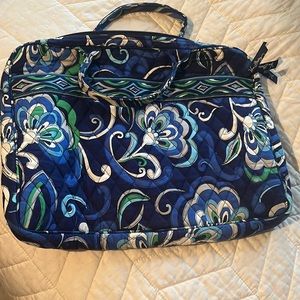 Vera Bradley Blue and Green Laptop Case